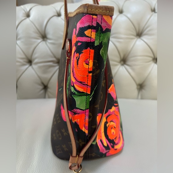 Iconic Louis Vuitton Stephen Sprouse Collection Neverfull Bag with roses - Picture 3 of 7